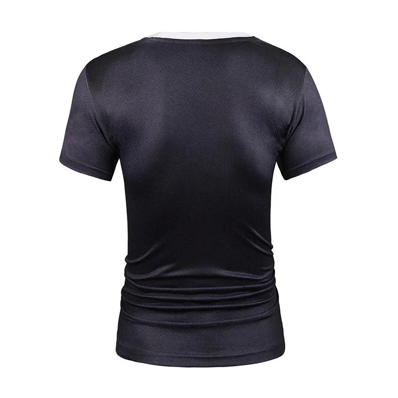 Поддельный костюм летняя мужская одежда 3D принт футболка летние топы Короткий