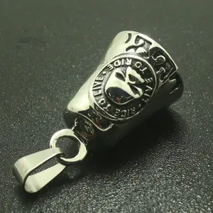 Крутой байкер Колокольчик из нержавеющей стали 316L призрак Райдер пламенная поездка в прямом эфире ездить на Seketon подвеска