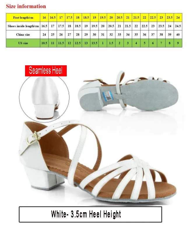 White 3.5cm heel Новинка; белые атласные бальные туфли для девочек; женская обувь на низком каблуке с мягкой подошвой; обувь для латинских танцев; обувь для сальсы и Танго; 24-40 - Цвет: White 3.5cm heel
