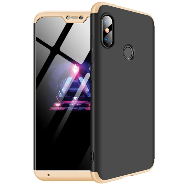 gold and black Модный чехол для Xiaomi mi A2 Lite противоударный защитный жесткий матовый чехол на заднюю панель телефона для Xiaomi mi a2 mi a2 lite защитный чехол - Цвет: gold and black