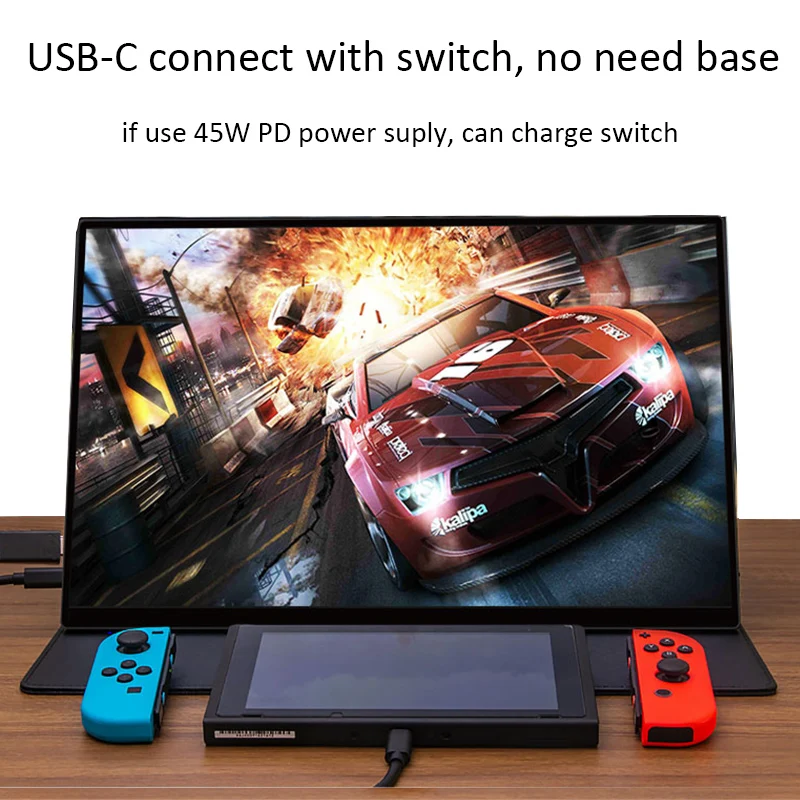 Супер тонкий портативный монитор без рамки 4K игровой 15 6 дюйма для ноутбуков Ns PS4