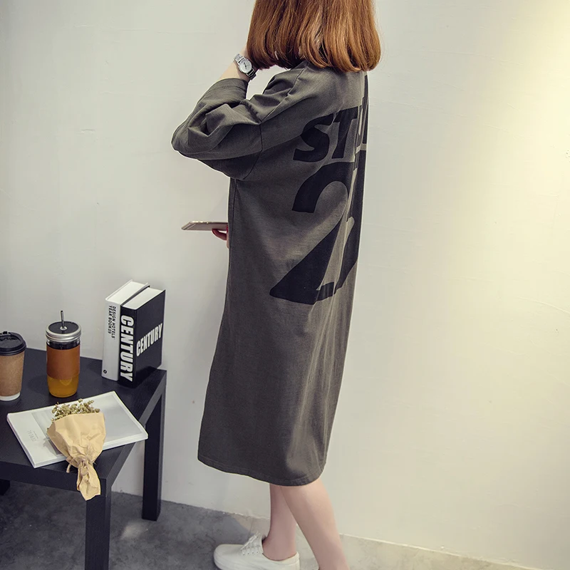 Большой Размеры Для женщин летнее платье 2017 хлопок футболки Свободные