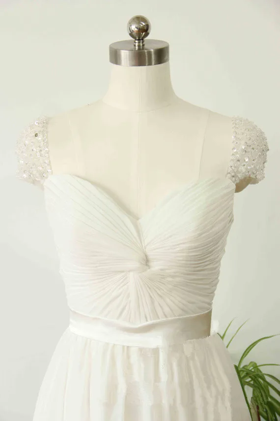 Элегантный слоновая кость пром платья для лето сердечком с блёстки короткий