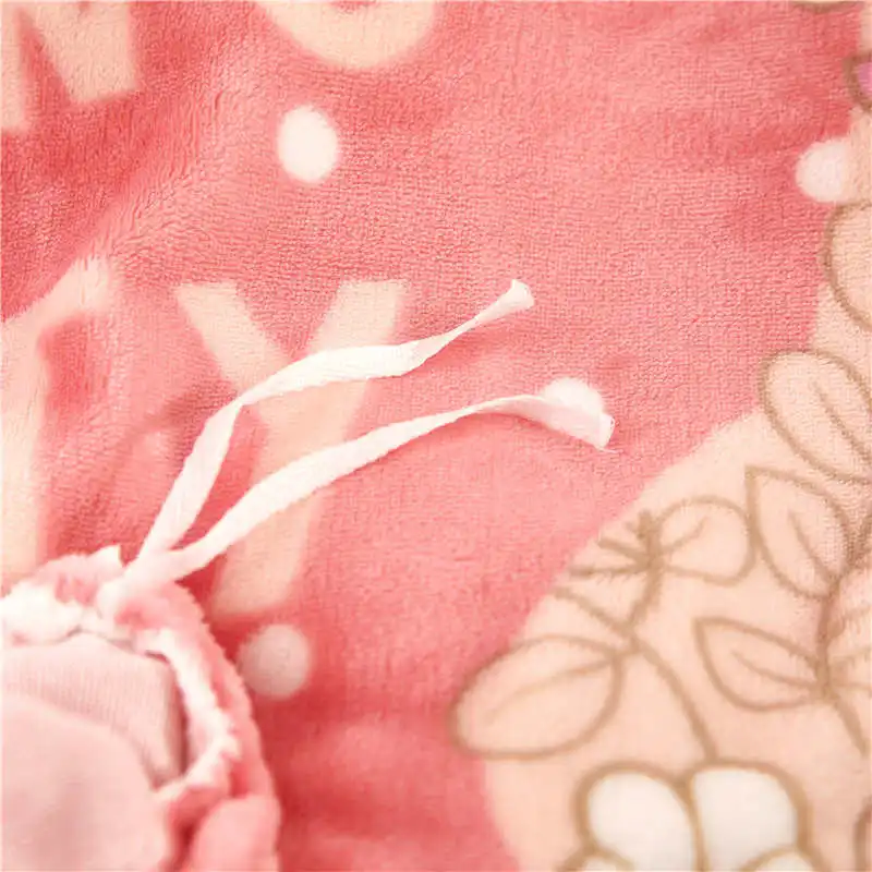 Романтический розовый фланелевый флисовый комплект постельного белья принцессы