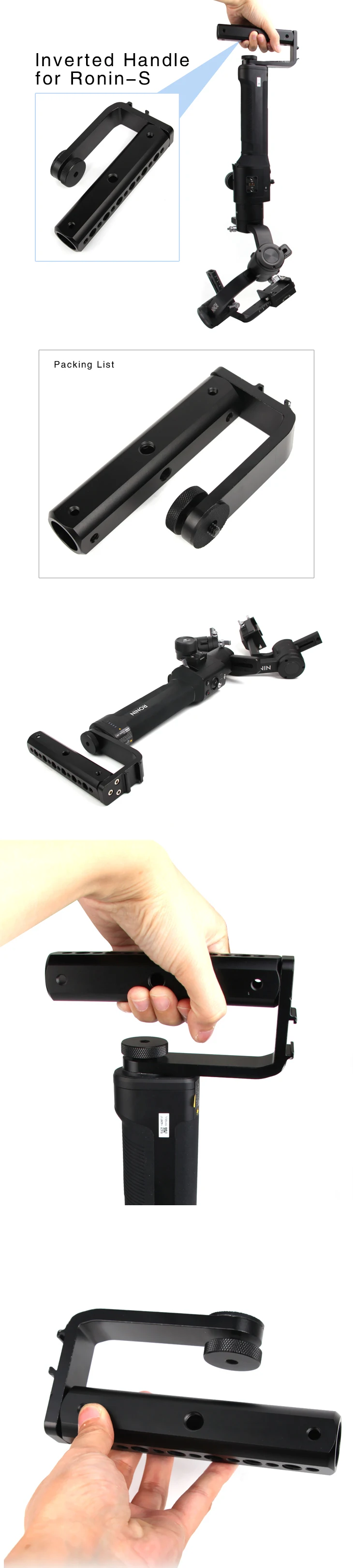 Для DJI Ronin-S ручной карданный стабилизатор ручка держатель адаптер алюминиевый сплав перевернутые аксессуары для Zhiyun Crane 2