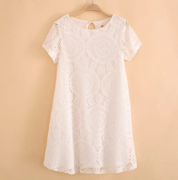 Европа 2016 лето короткими рукавами широкий большой ярдов новый ажурными