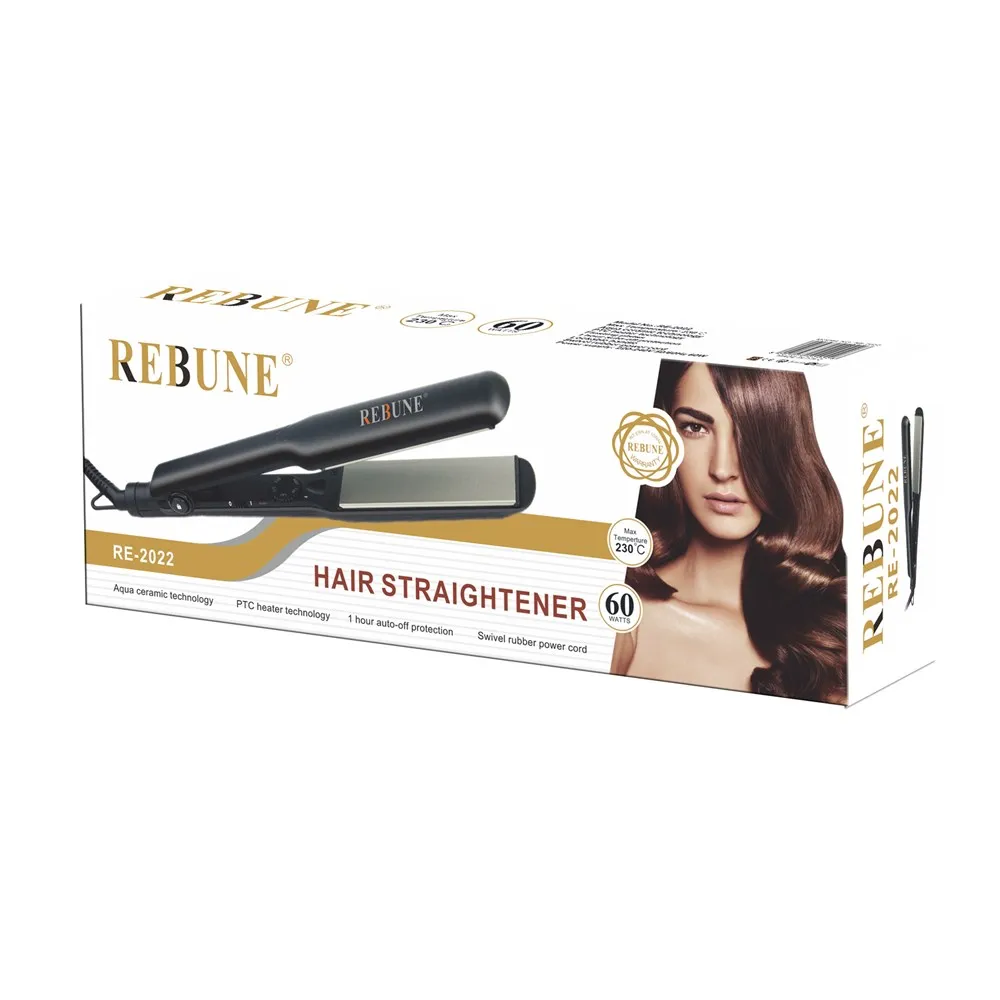 

RE-2022 Professional Hair Straightener Salon Ceramic Tourmaline Flat Iron 360Degree Swivel Cord 5 Modes For Dry Wet Hair