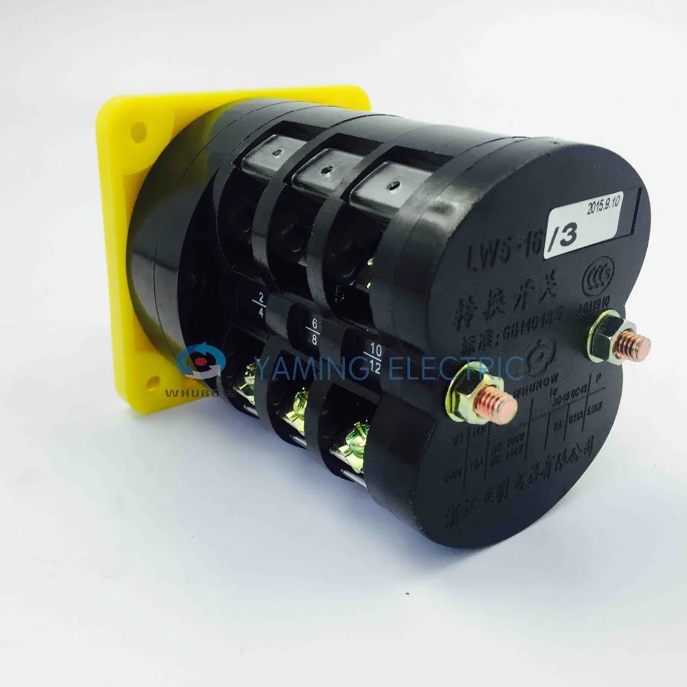 16 А трехфазный поворотный выключатель трехпозиционный Селекторный