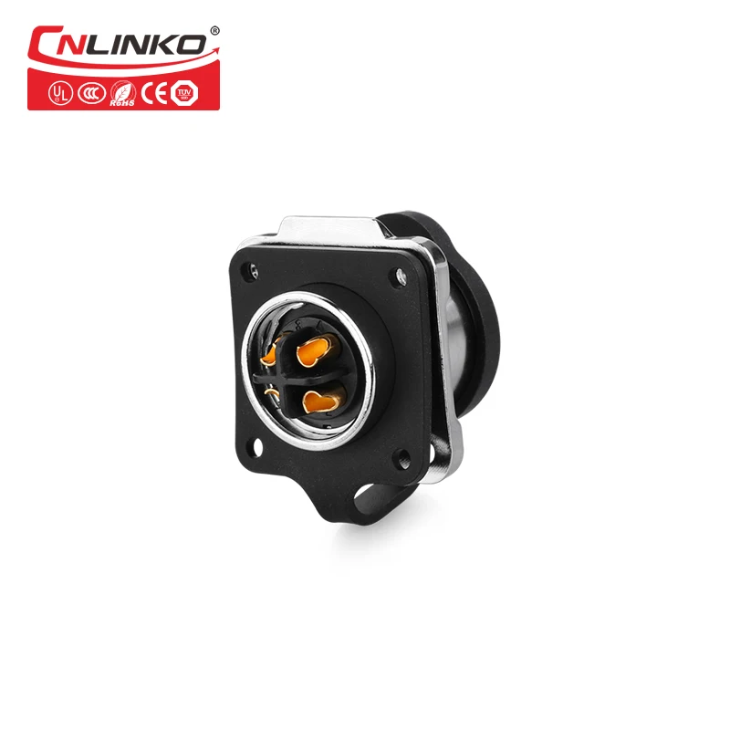 Cnlinko разъем питания 4 Pin круговой Электрический штекер гнездовые розетки 500V 20A Push