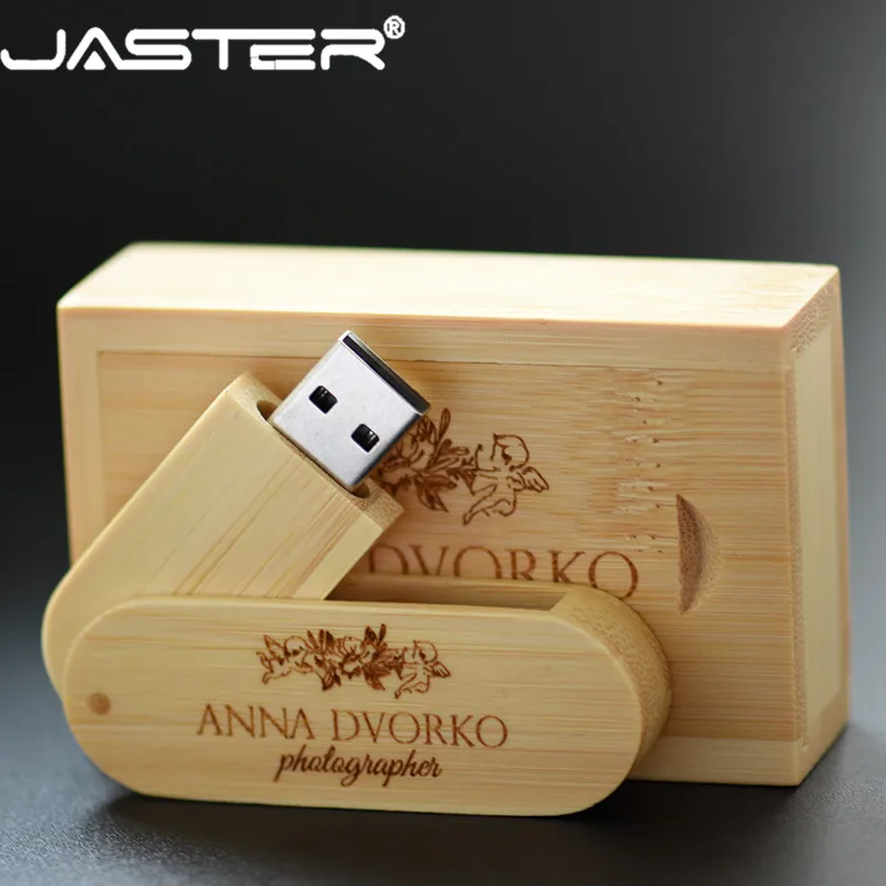 Usb флеш накопитель JASTER деревянный с логотипом под заказ в коробке 4 ГБ 8 16 32 64 ГБ|USB