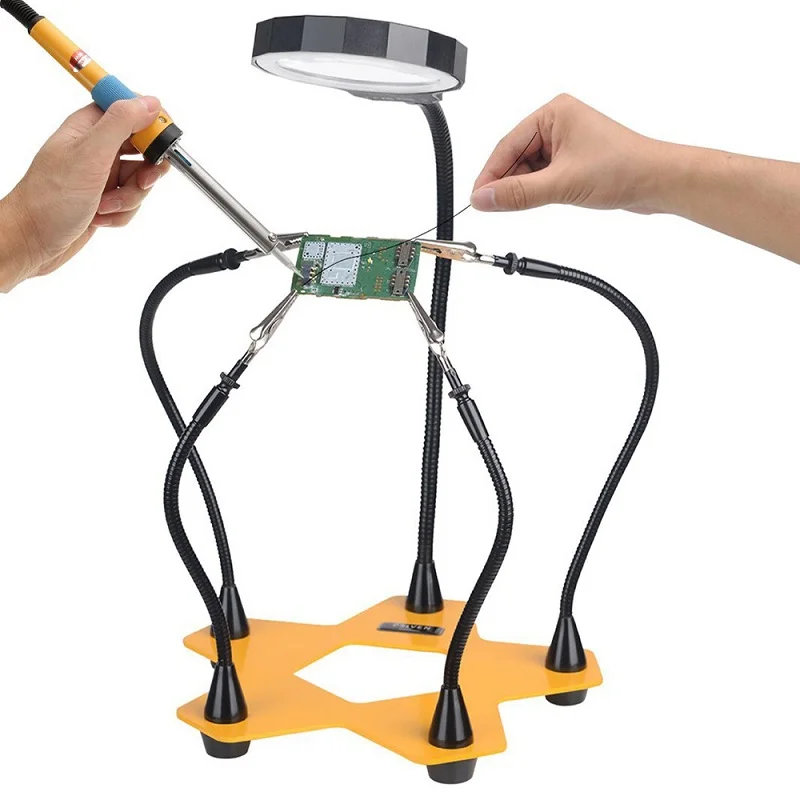 Сварочная пластина Multi-function зарядка 3X лупа алюминиевый сплав паяльная станция PCB