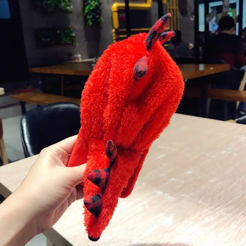 Dinosaur Red Чехол KISS с рождественской шляпой, чехол для телефона для iPhone 7, 6, 6 S, чехол с ленивым Кроликом, пушистый чехол для iPhone X, 8 plus, iPhone 7, 7 Plus, чехол - Цвет: Dinosaur Red