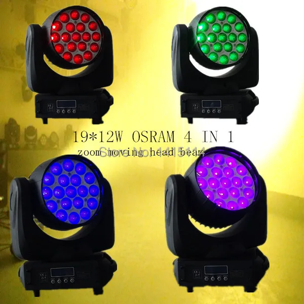 

Pro light moving heads 19pcs*12w rgbw 4 in 1 led zoom moving head wash dj stage light for party show wedding