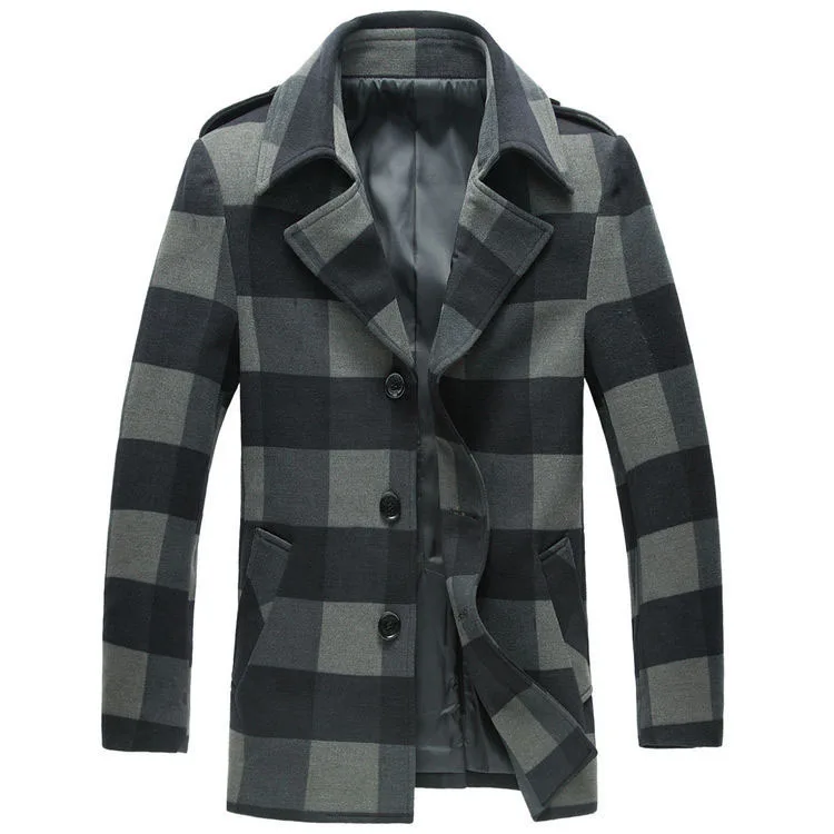 2015 New Fashion Brand Casual Men Jackets Coats Hot Stand Collar Jacket Outerwear Coat Patchwok Khaki Gray Clothing |