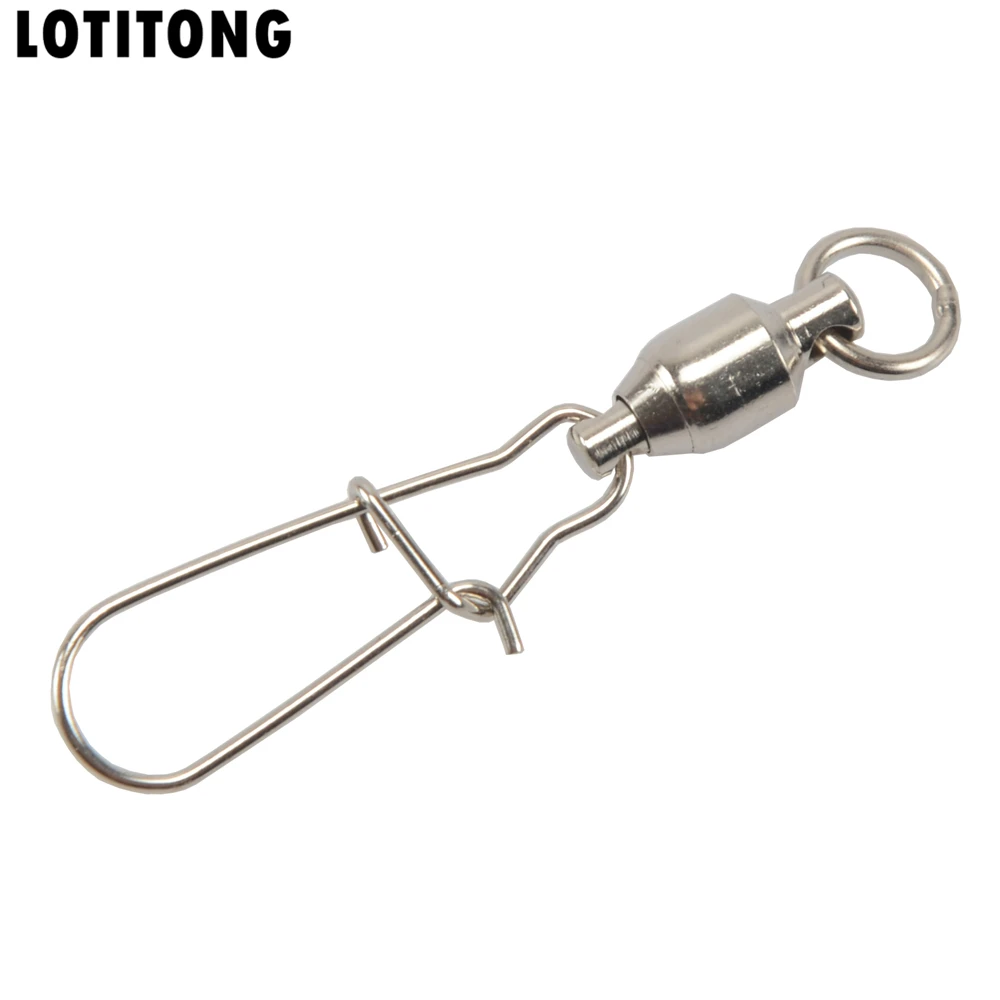 

LOTITOTNG 5/lot Strong Ball Swivels with Sold Rings Split Ring Fishing swivel snap Connector Fishing hooks tackle Fishing Tackle