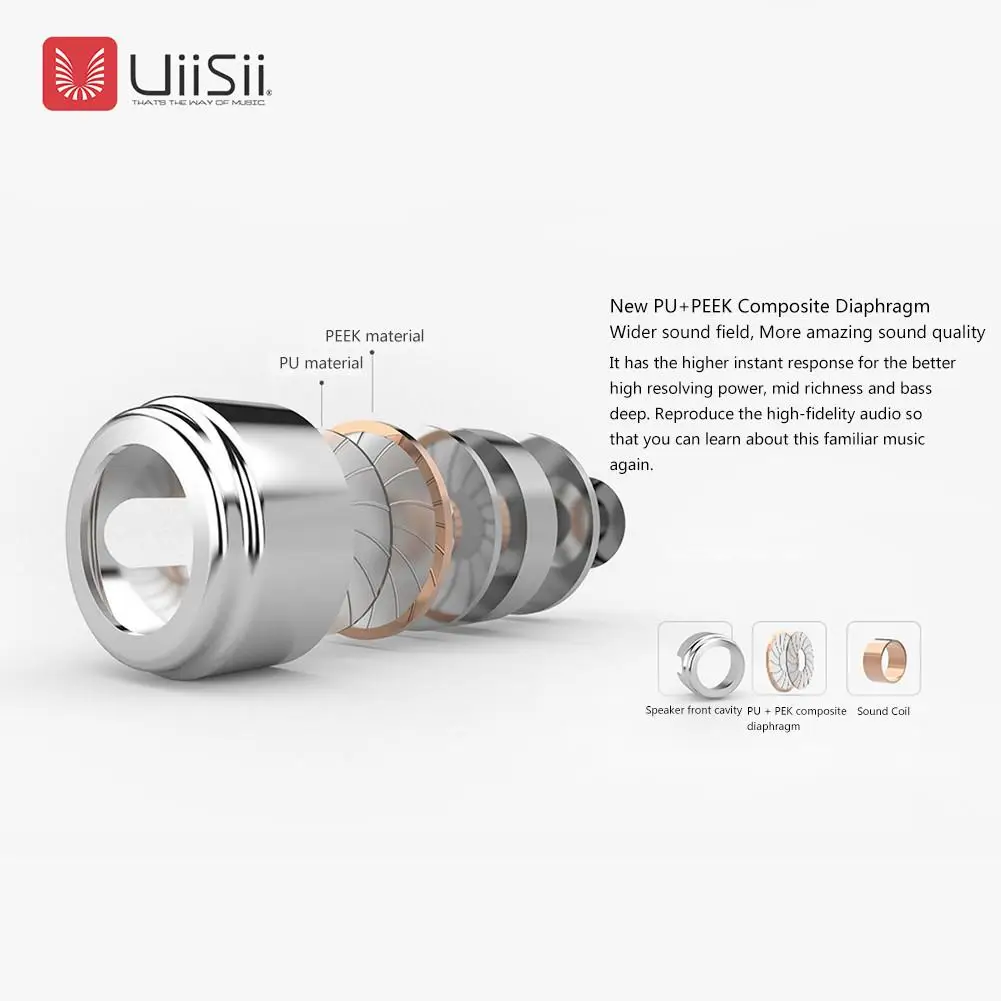 Портативный оригинальные наушники Гибридный HiFi стерео Bass Музыка-вкладыши