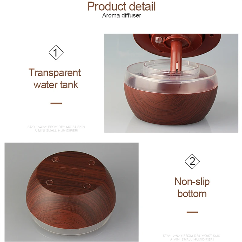 Увлажнитель воздуха Электрический деревянный с аромадиффузором 300 мл | Бытовая