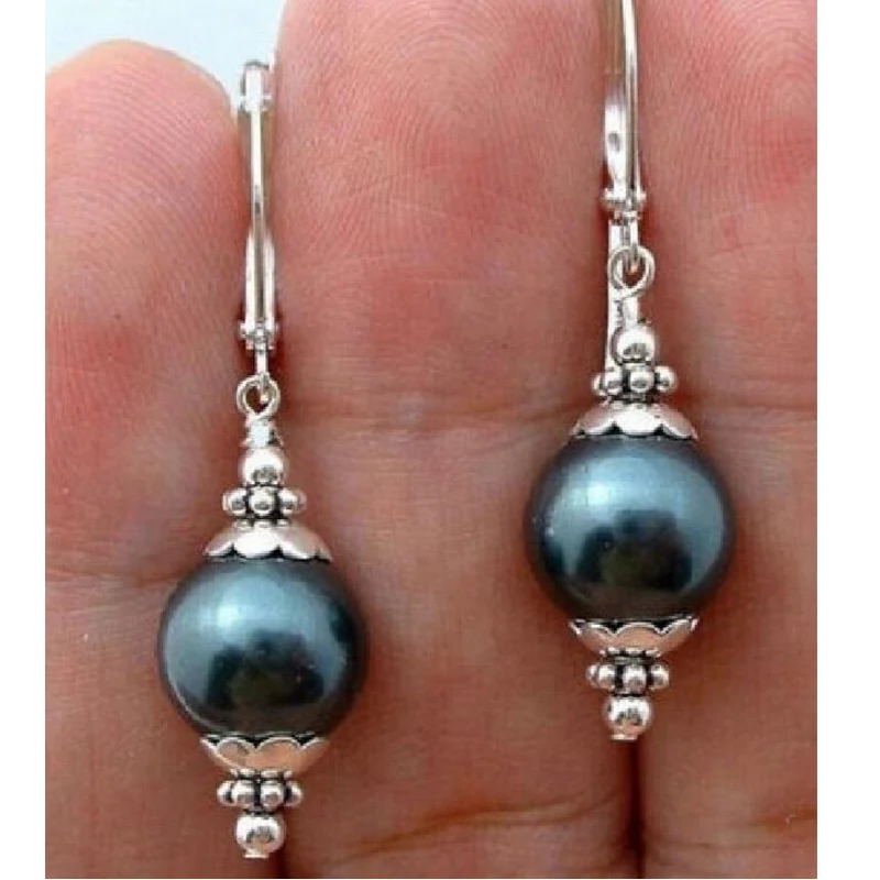 2018 Модные женские элегантные серьги подвески из натурального таитянского