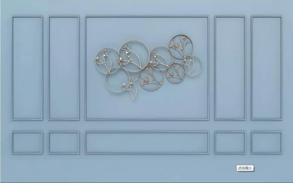 3d трехмерный простой европейский синий декоративный металлический фон для стены