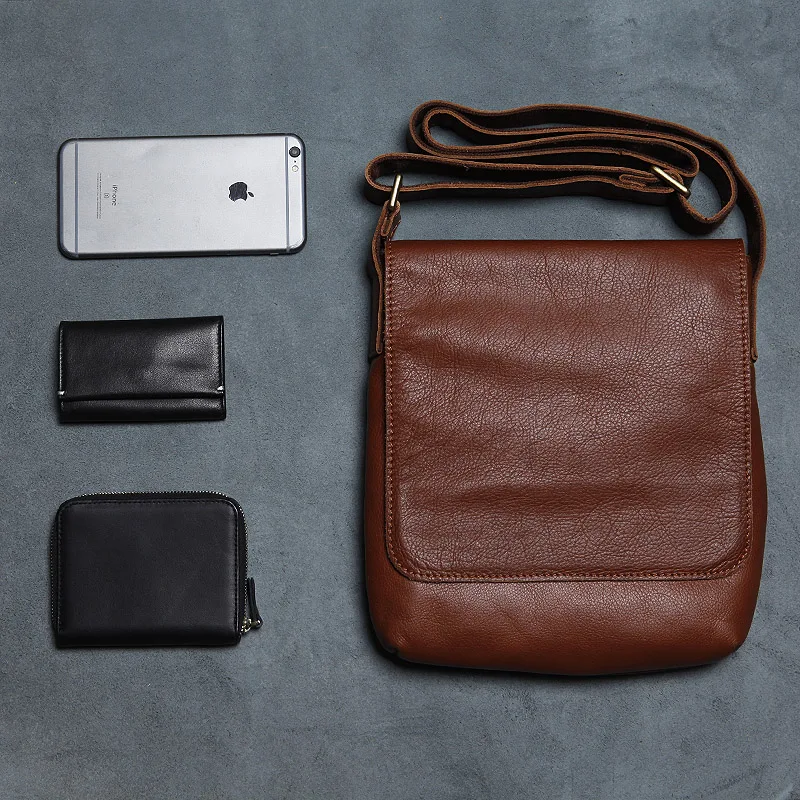 LANSPACE мужская кожаная сумка через плечо Маленькая модная на одно |