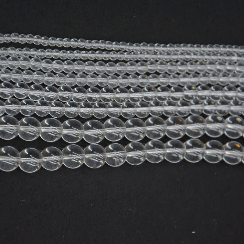 Прозрачные круглые стеклянные бусины сделай сам для изготовления браслетов