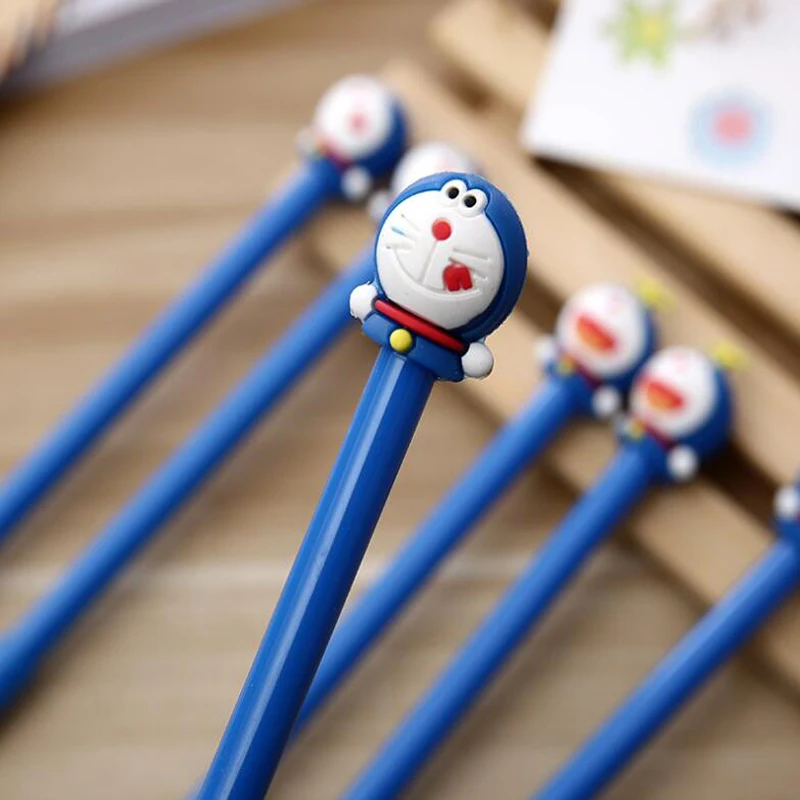 Novel Kawaii Doraemon, Черная гелевая ручка для студентов, 0,5 мм, ручка, письменные принадлежности Офисная школьная гелевая ручка, подарок ребенку