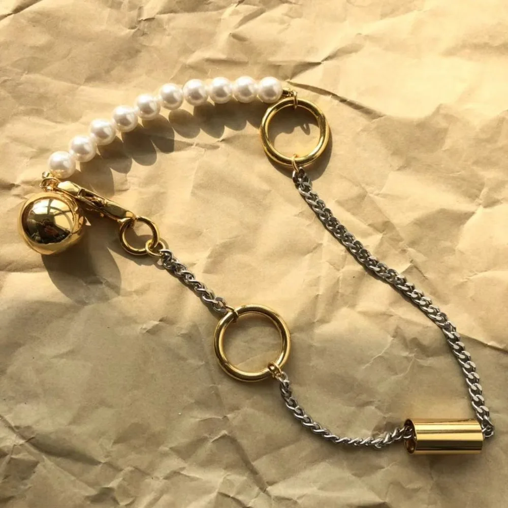 

New Necklace concise European and American fashion trendy women's necklace 2019 Pearl Stitching Jewellery Colar Gargantilla