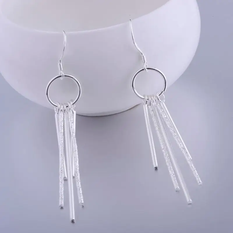 Посеребренные серьги посеребренные модные ювелирные изделия кулон Блестящий