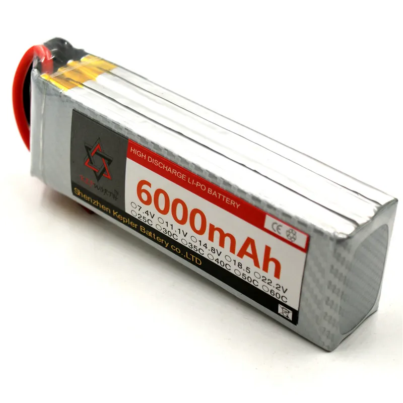 4S 14 8 V RC Lipo Аккумулятор 6000mAh 35C литий-полимерный аккумулятор для радиоуправляемого