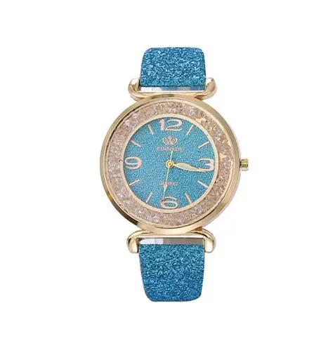blue Изысканные простые Стильные женские часы, маленькие Модные кварцевые женские часы, Прямая поставка, топ бренд, элегантные часы-браслет для девушек - Цвет: blue