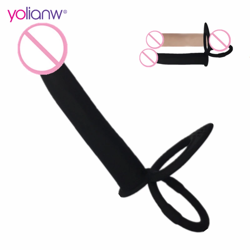 Вибратор для женщин двойной фаллоимитатор страпон вибратор Анальная пробка