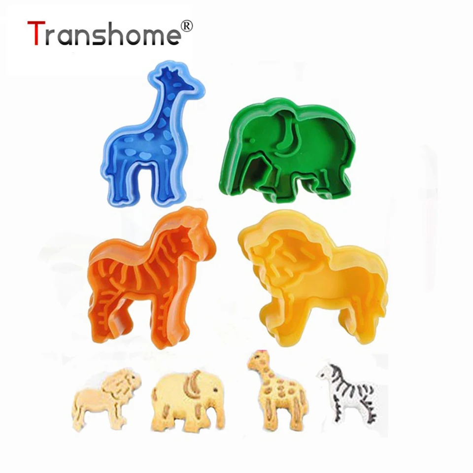 Transhome ножи для печенья выпечка 4 шт. мультяшная форма имбирных пряников Сердце
