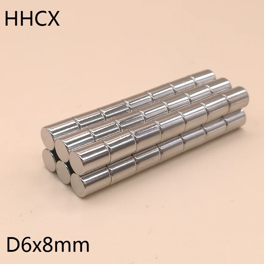 10 шт./лот дисковый магнит 6x8 мм N35 Сильный диск NdFeB редкоземельный магнит 6*8 мм неодимовые магниты 6 мм x 8 мм