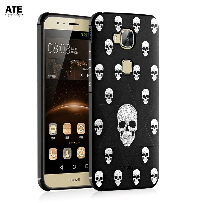 Для huawei maimang 4 g7plus case кремния телефон задняя крышка 3d резьба окрашенные coque ЕЛИ