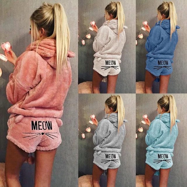 

Женская осенне-зимняя пижама из двух предметов, размеры до xxxl