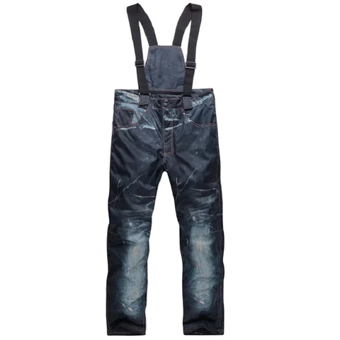 RIVIYELE invierno profesión Snowboard pantalones al aire libre hombres esquí pantalones impermeables a prueba de viento nieve pantalones transpirable cálido esquí ropa - изображение