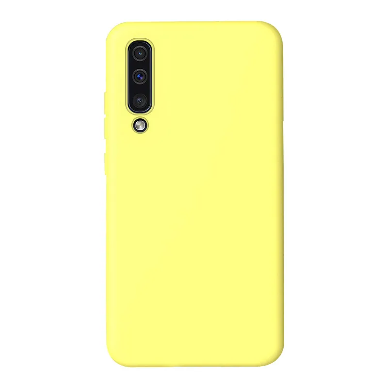 Жидкий силиконовый чехол для samsung Galaxy S10 Plus M40 A70 A60 A50 A40 A30 A20 S10e мягкий чехол из ТПУ на 30 50 70 M 40 Чехлы Coque - Цвет: Yellow