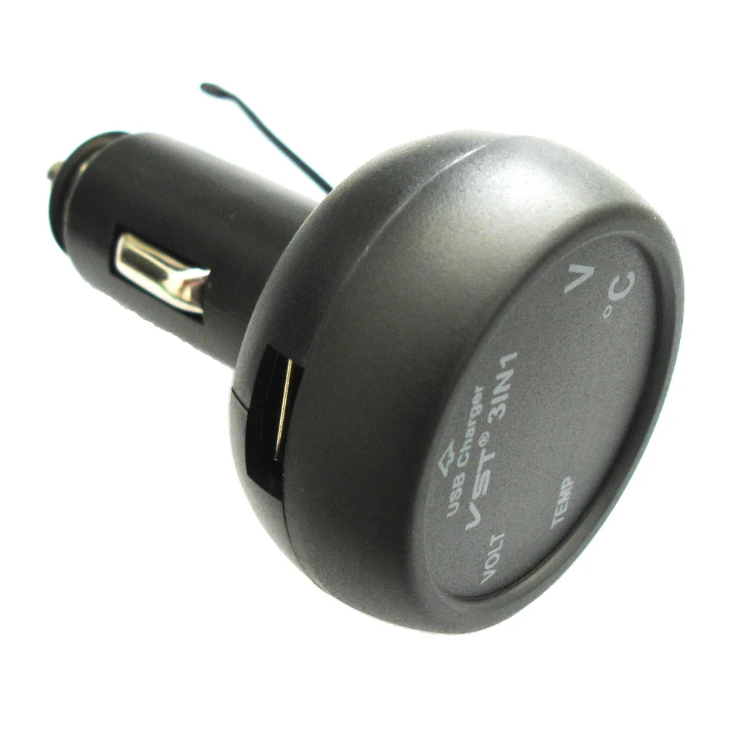 Цифровой вольтметр термометр зарядное устройство USB для прикуривателя 3 в 1 12 В 24 |