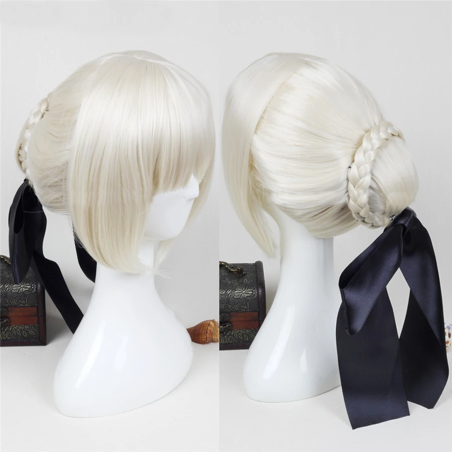 Fate/Grand Order Saber Alter Artoria Pendragon Black косплей парик| |