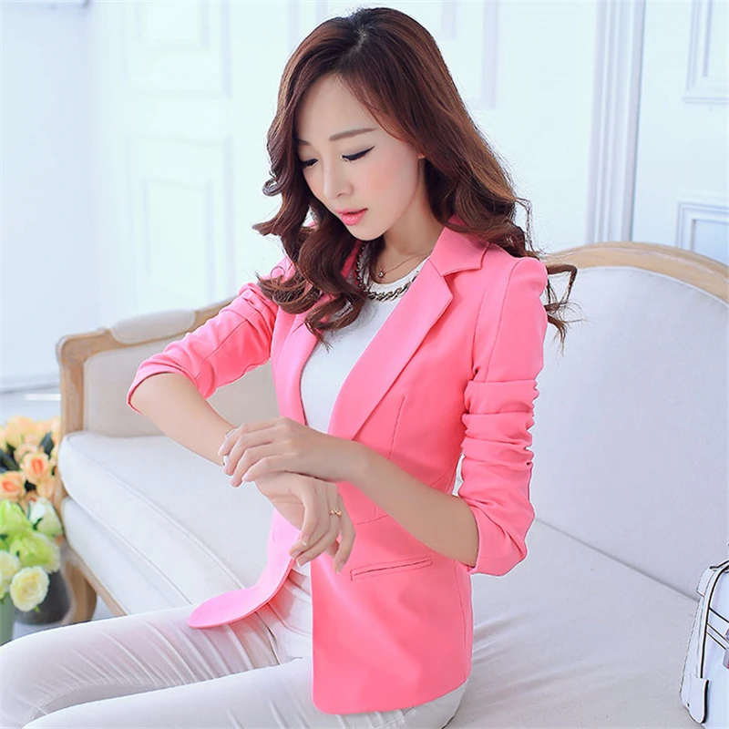 Модный женский Блейзер куртки весна-осень новый костюм облегающие Женские