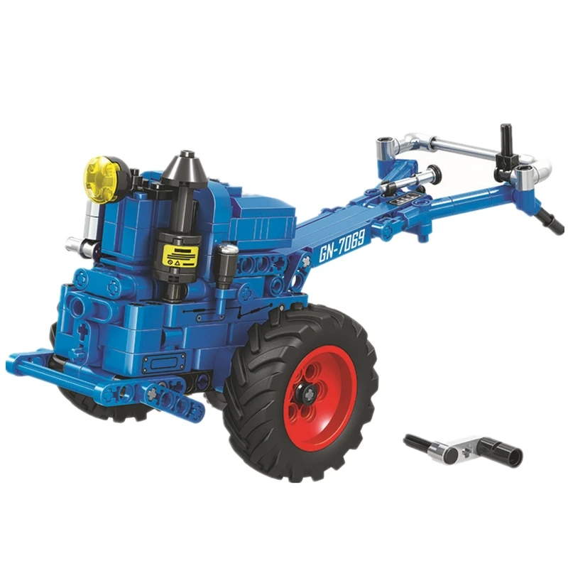 2022 New Creative Series Retro Construction Walking Tractor Building Blocks City Model Sets Bricks Classic For Child Toys Gift | Игрушки и