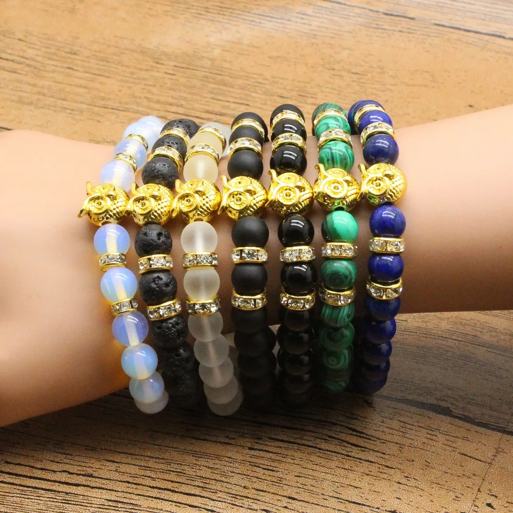 2016 модный антикварный серебряный браслет с головой животного мужской бусинами и