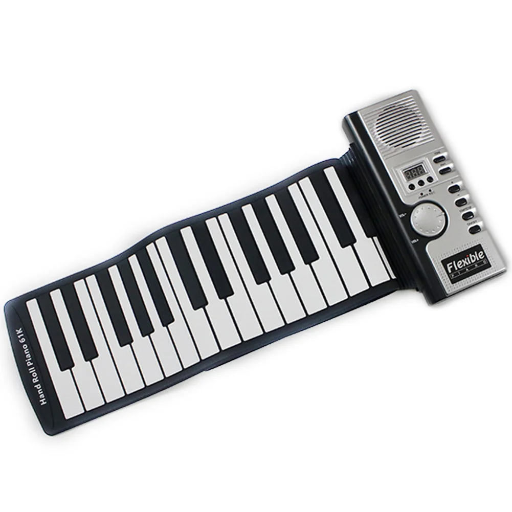 Digital Silicone 61 Keys Flexible Electric Piano Foldable Keyboard Roll Up Children Soft | Спорт и развлечения