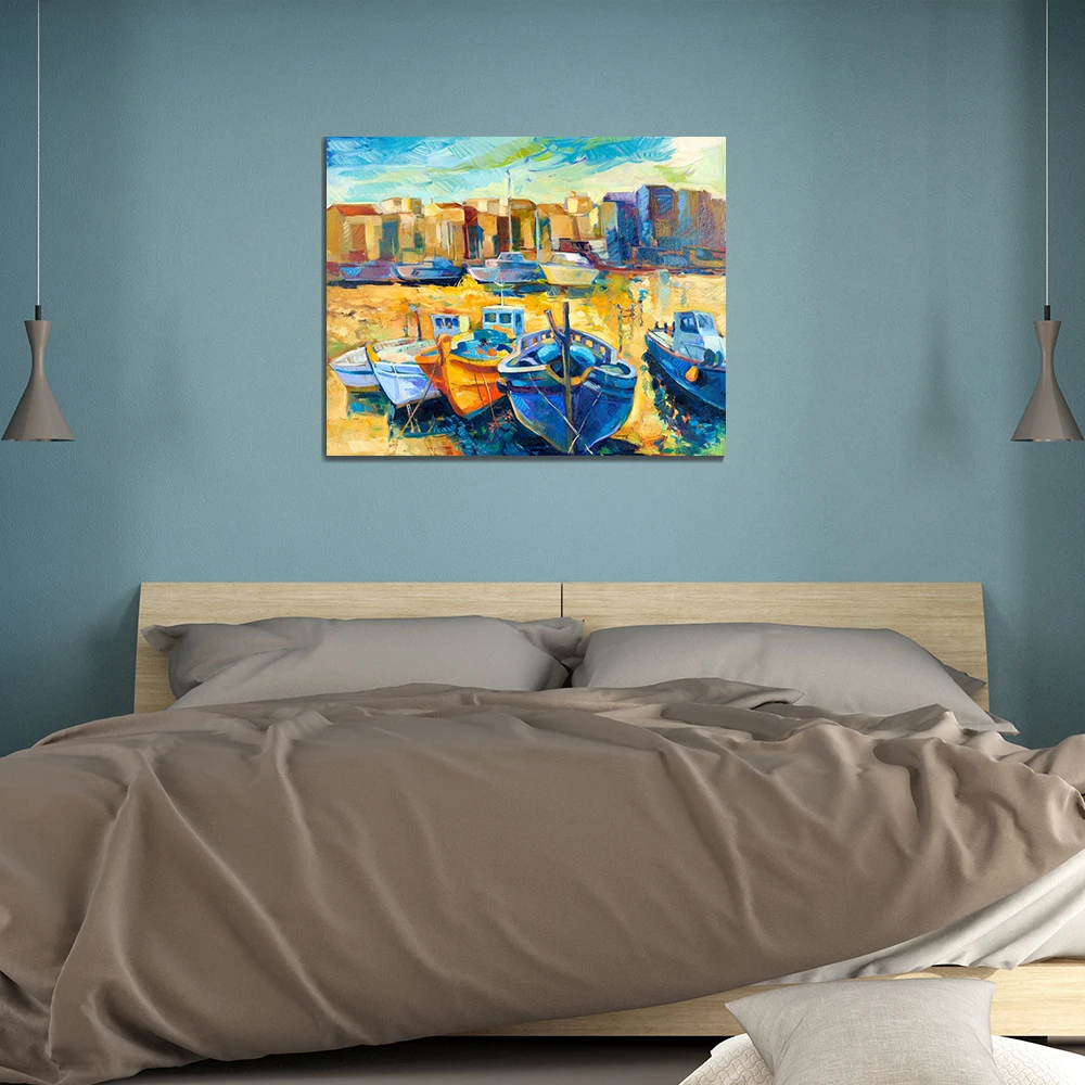 Абстрактный граффити лодка плакаты и принты акварельная картина на холсте стены