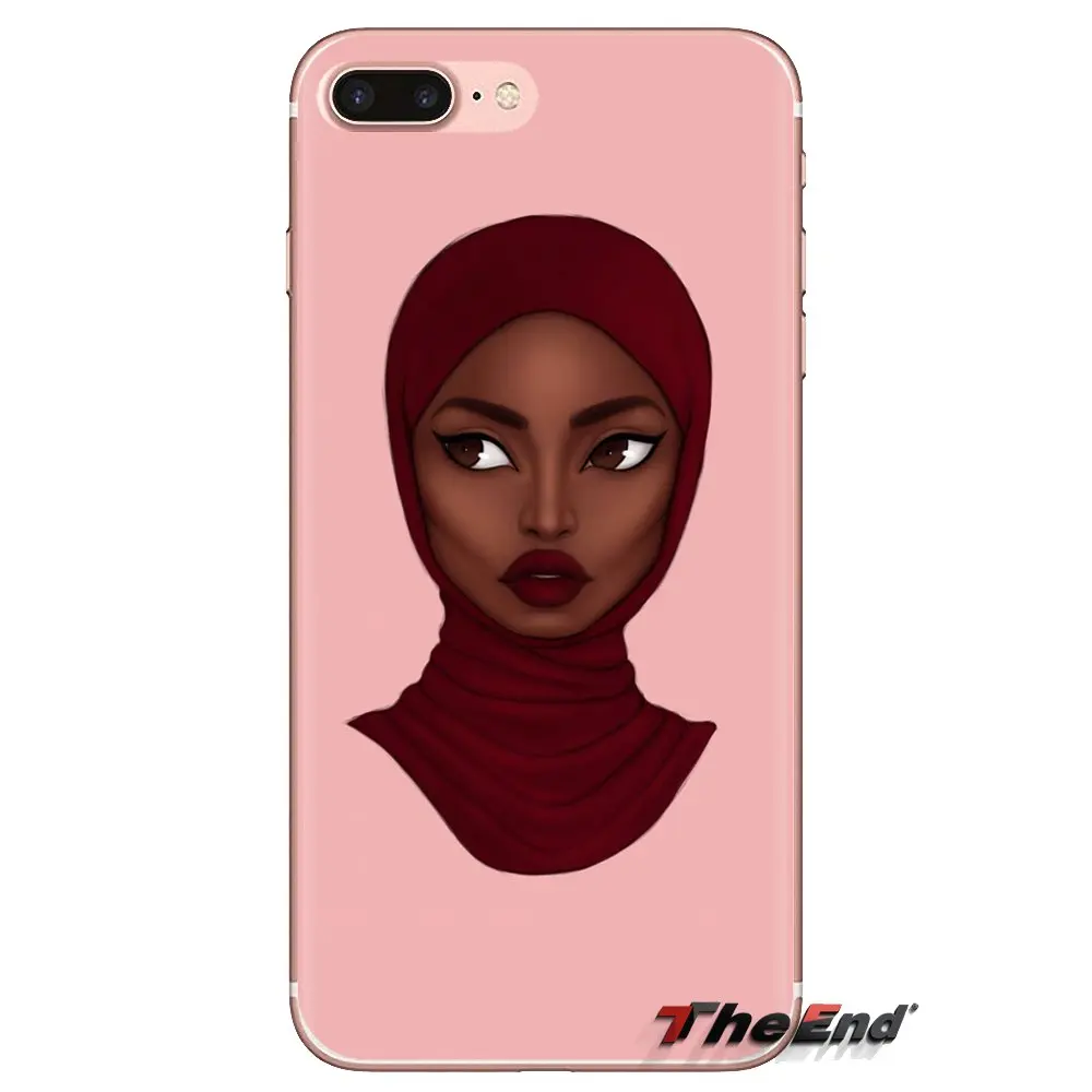 Мягкий силиконовый чехол для мусульманских девушек Hijabi Samsung Galaxy S3 S4 S5 Mini S6 S7 Edge S8 S9
