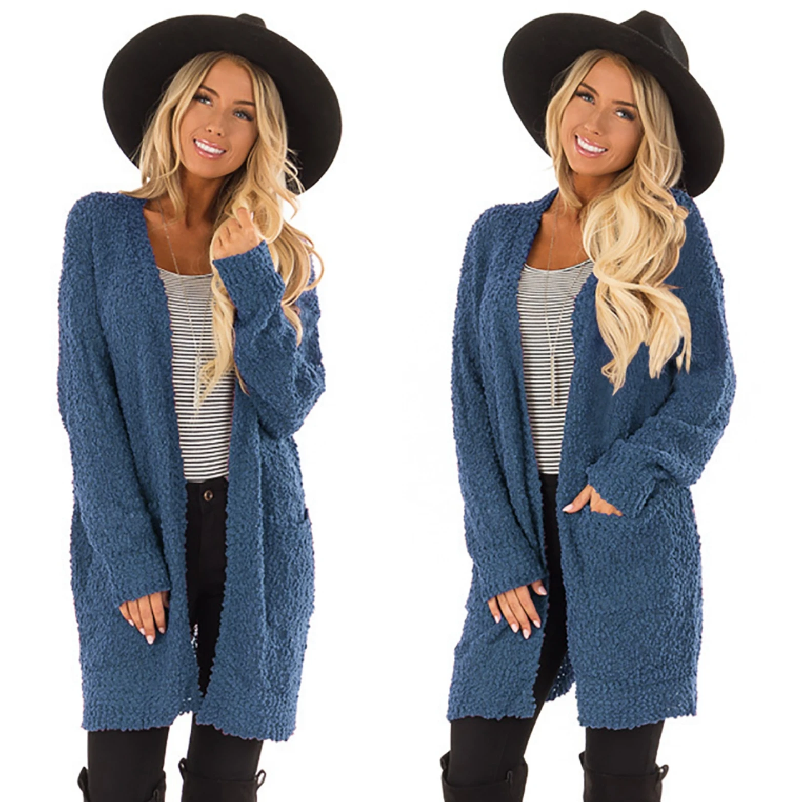AVODOVAMA M Fashion Warm Women Long Sweaters Solid Knitted Coats Cardigans Female Tops Autumn and Winter |