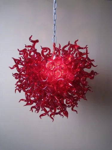 

Home Goods Art Decor Hand Blown Red Color Chandelier