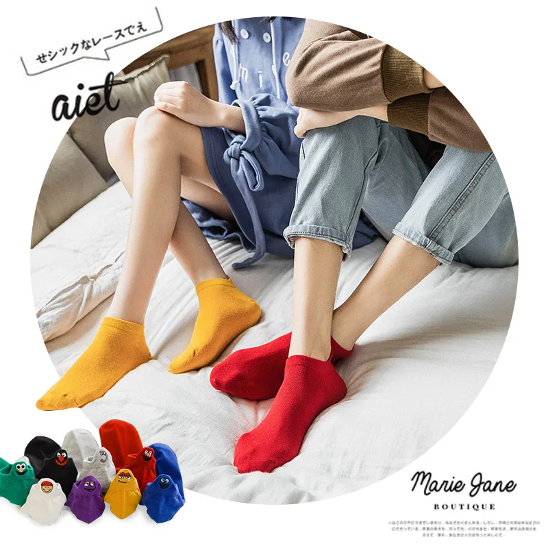 Женские летние хлопковые носки с вышивкой 1 пара|Носки| |