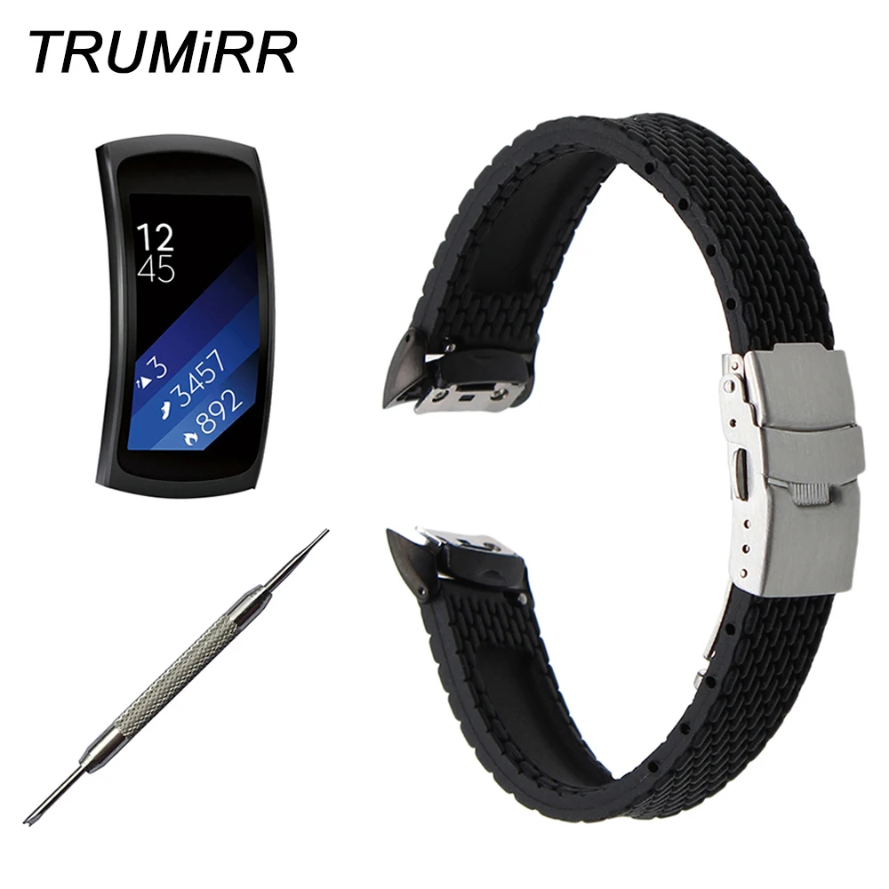 Ремешок для часов из силиконовой резины с быстроразъемным адаптером Samsung Gear Fit 2