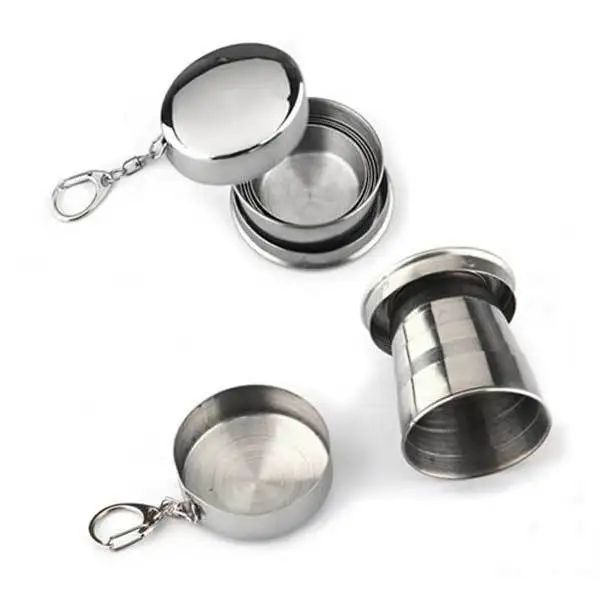 TradeCode Stainless Steel Travel Folding Cup Telescopic Mini Picnic | Спорт и развлечения